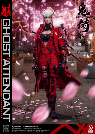 ПРЕДЗАКАЗ - Девушка-киборг (в красном) - Коллекционная фигурка 1/6 Ghost Attendant Red Remains (GS-002) - POPCOSTUME  ?ЦЕНА: 31900 РУБ.?
