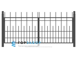 Распашные сварные ворота для забора SZ15-05 с установкой от завода купить