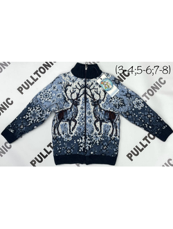 Детский свитер Олени и снежинки