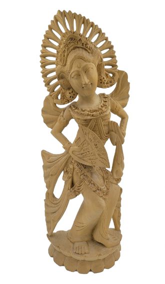 фигура, статуя, танцовщица, бали, индонезия, резьба, резная, девушка, дерево, фигурка, суар, богиня