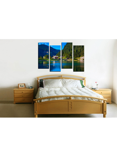 Модульная картина "Отдых у реки"