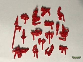 Оружие для звероботов - 16 шт - красный полиэтилен