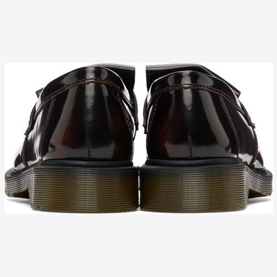 Dr Martens Burgundy Adrian Tassel Loafers 24370600 бордовые