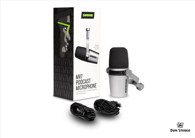 Вид упаковки микрофона SHURE MOTIV MV7-S (что в коробке?)