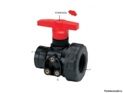 Кран 2х ходовой; тип ручки LL; крепление TYPE 2; вх.-вых.Г2" (ВЫСОКАЯ РУЧКА)