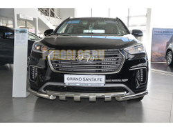 Защита переднего бампера G d60/60 для Hyundai Santa Fe GRAND (2018-...)