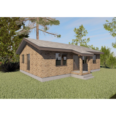 Одноэтажный дом с тремя спальнями 91.69 м² (S78)