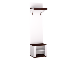 Прихожая НОРВУД - НОРВУД 74 Вешалка Белый-Орех шоколадный