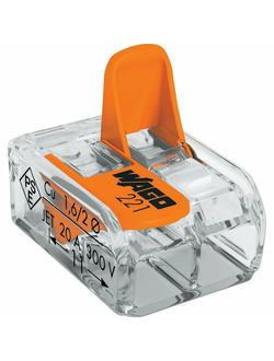 Клемма двухпроводная WAGO 0,2-4 мм2 221-412