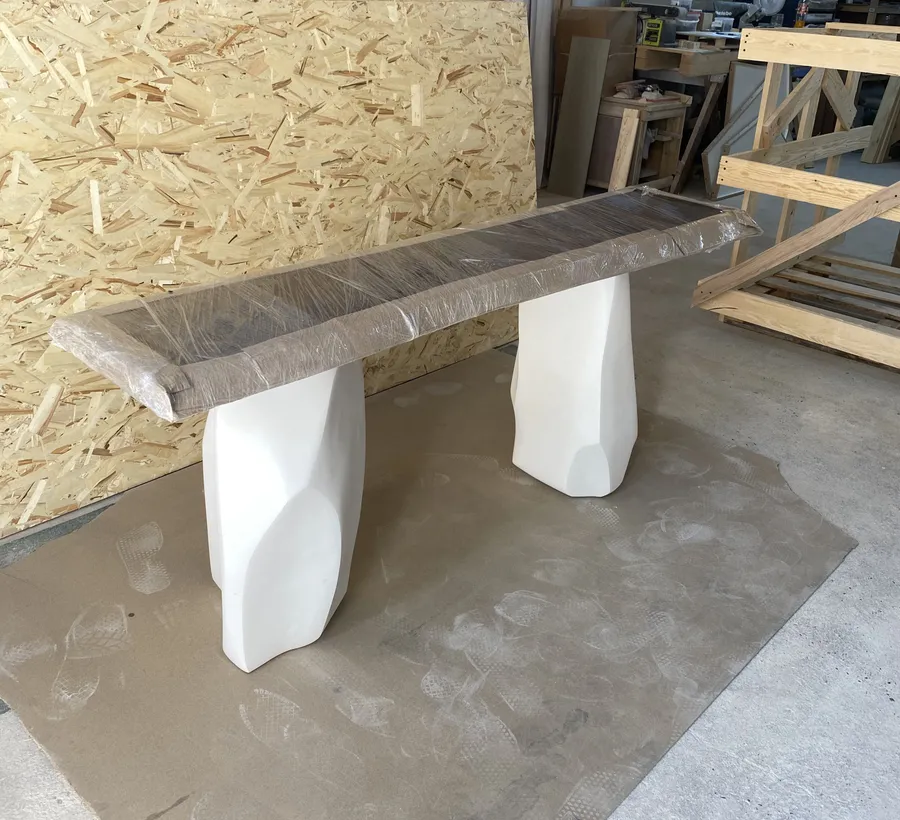 Примерка столешницы.