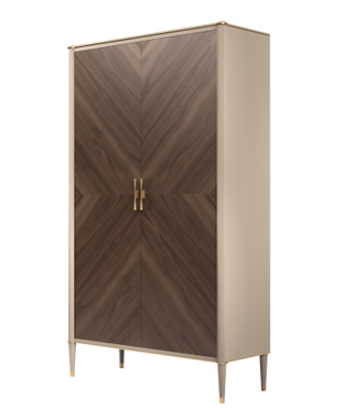 Шкаф 2-х дверный Венеция на ножках арт Т-173 Меланж/орех (L114,6*P45*h193) Timber