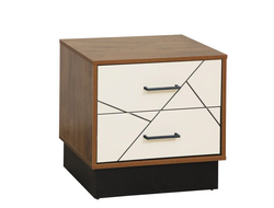 Спальня ГАММА - Тумба прикроватная 54.19 Таксония/Черный/Белый