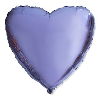 Фольгированный шар с гелием "Сердце лаванда" 45 см