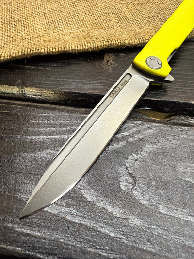 Складной нож Single EVO. Клинок ДОЛ, СТАЛЬ ELMAX, G10 желтый