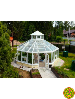 Зимняя восьмигранная теплциа в английсоком стиле