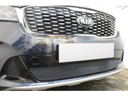 Защита радиатора Kia Sorento Prime 2017- black с датчиком ACC