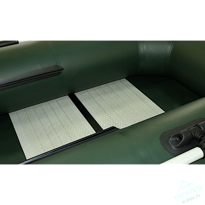 Лодка ПВХ Polar Bird Чирок Гребная PB-210Т Teal со стеклокомпозитной сланью и банкой Серая