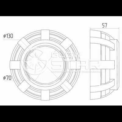 Бленда (маска) для линз №4 RANGE ROVER 3.0 дюйма, 1шт