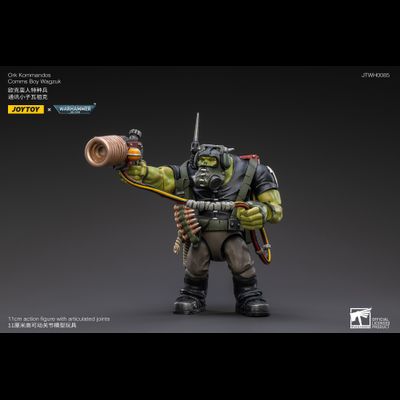 Орк связист Вагзук (Warhammer 40k) - КОЛЛЕКЦИОННАЯ ФИГУРКА 1/18 Ork Kommandos Comms Boy Wagzuk (JT2979) - JOYTOY