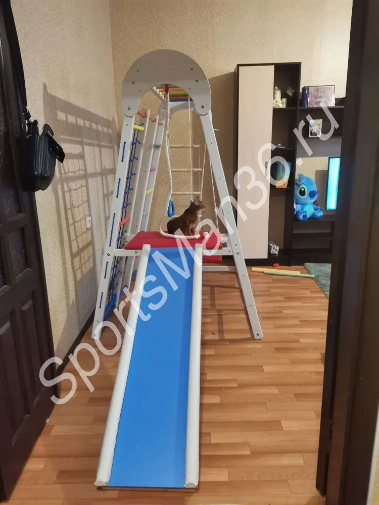 ДСК РАННЕГО РАЗВИТИЯ PLASTEP СУПЕР ЧЕМПИОН 170 С ПЛОЩАДКОЙ, ЦВЕТ БЕЛЫЙ, ЦВЕТНЫЕ ПЕРЕКЛАДИНЫ.