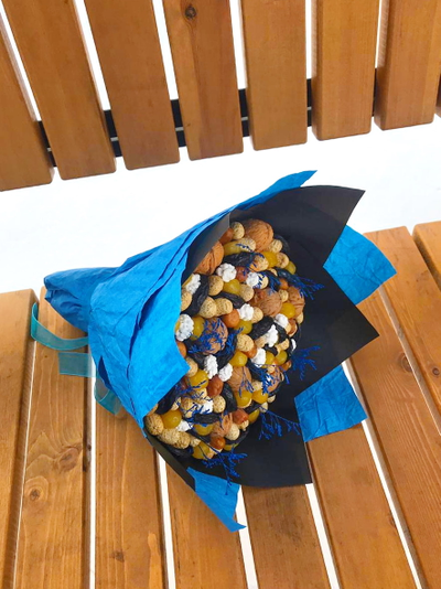 Букет "Пижон" (синее оформление)