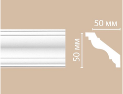 Потолочный плинтус из полиуретана с гладким профилем DECOMASTER (Декомастер) - 96118 (50х50х2400мм)