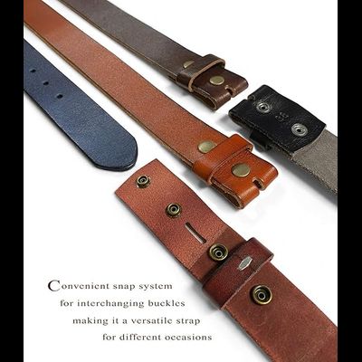 Однослойный гладкий 100% кожаный ремень под пряжку