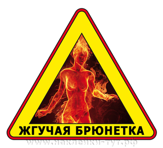 Наклейка - знак на авто "Прожигаю жизнь!" для женщин горячих духом и душой. Женские наклейки на авто