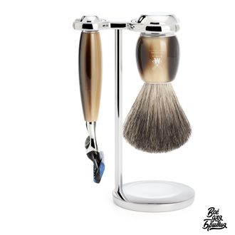 Бритвенный набор Muehle Vivo с бритвой Fusion, смола под рог