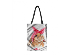 Сумка-шоппер  вертикальная год Кролика №22