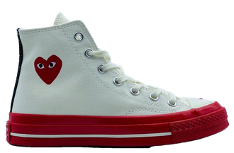 КЕДЫ CONVERSE X PLAY COMME DES GARCONS белые