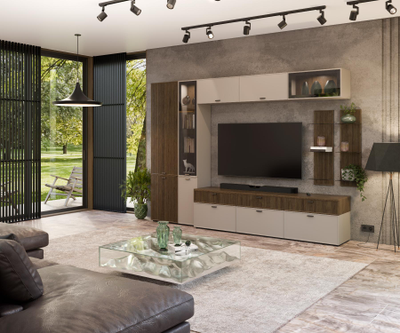 Гостиная СТЕЛЛА Серый Кашемир/Гикори Джексон темный