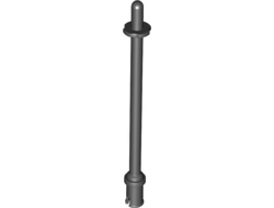 Bar   8L with Stop Rings and Pin Technic, Figure Accessory Ski Pole - Flat End, Black (2714b / 6278257 / 6361933)
