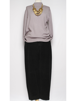 Брюки Бохо вельветовые "ПРЯМЫЕ " черные р.48-54