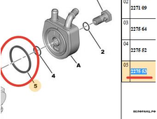 Кольцо упл. теплообменника АКПП DP0 / AL4 Renault, Peugeot, Citroen оригинал 7701044614 227553