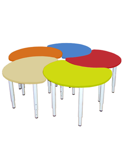 СТОЛ ДЕТСКИЙ МДФ+ПЛАСТИК 45 РЕГУЛИРУЕМЫЙ (ДИАМ 1400)