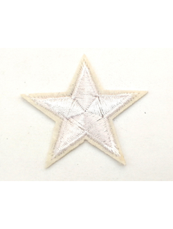 Термоаппликация звезда белая, 45*45 мм