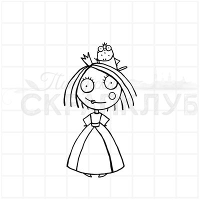 штамп принцесса и лягушка