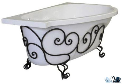 Ванна Эстет Грация 170 x 94 см, каменная левая, угловая, асимметричная