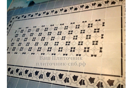 Укладка ковра из плитки 20*20 на пол