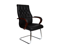 Кресло Боттичелли CF / дерево / черная кожа