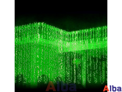 Занавес 2*3 м, ЗЕЛЕНЫЙ, IP54, постоянное свечение