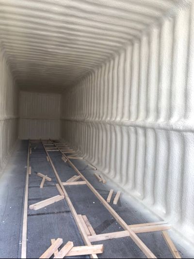 Утепление морского контейнера пенополиуретаном