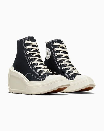 С чем надеть кеды Converse Chuck 70 De Luxe Wedge Heel черные высокие