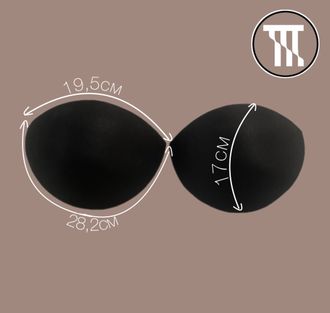 Чашечки для купальника, цв. Черный, р-р 110