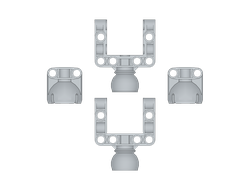 !АНАЛОГ! AN_SSP8 Комплект 4 шт 92910 Steering Ball Joint Large Open with C-Shape Pivot Frame + 92911 Steering Ball Joint Large Receptacle (АНАЛОГ СaDa), Light Bluish Gray / 4 шт.