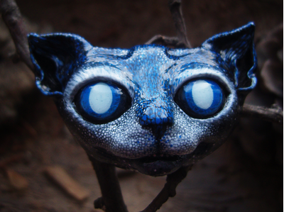 "Дух лунного света, кот Фебы", необычная брошь в стиле фэнтези