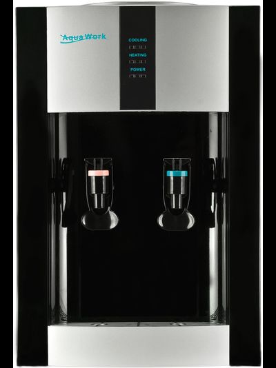 Кулер для воды Aqua Work 16-T/EN черный, с нагревом и компрессорным охлаждением