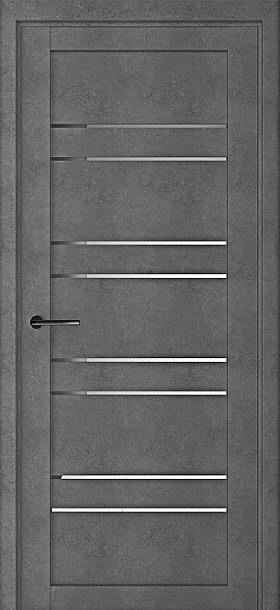 Дверь ДУБЛИН бетон темный с зеркалом