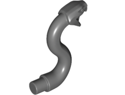 Snake Head with Open Mouth, Fangs and Curved Neck with Bar, Dark Bluish Gray (28588 / 6234583)